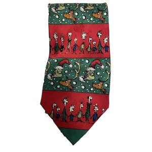 Dr Seuss Neck Tie How Grinch Stole Christmas Silk Holidays 1996
